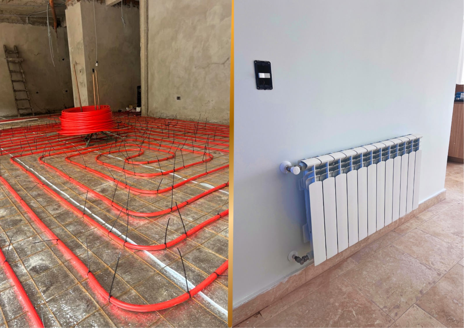 Calefacción · Piso radiante, radiadores y bombas de calor
